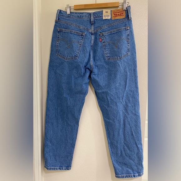 NWT Levi's 501 Cropped Straight Fit Blue Jeans 31x26 high rise easy through hip - Picture 6 of 6